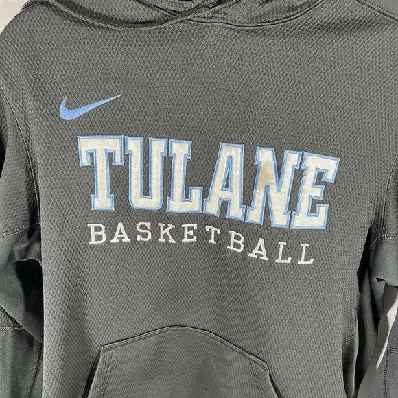 Nike Therma Fit Tulane Basketball Pullover Hoodie Hooded Sweatshirt Men's Small - Picture 5 of 7